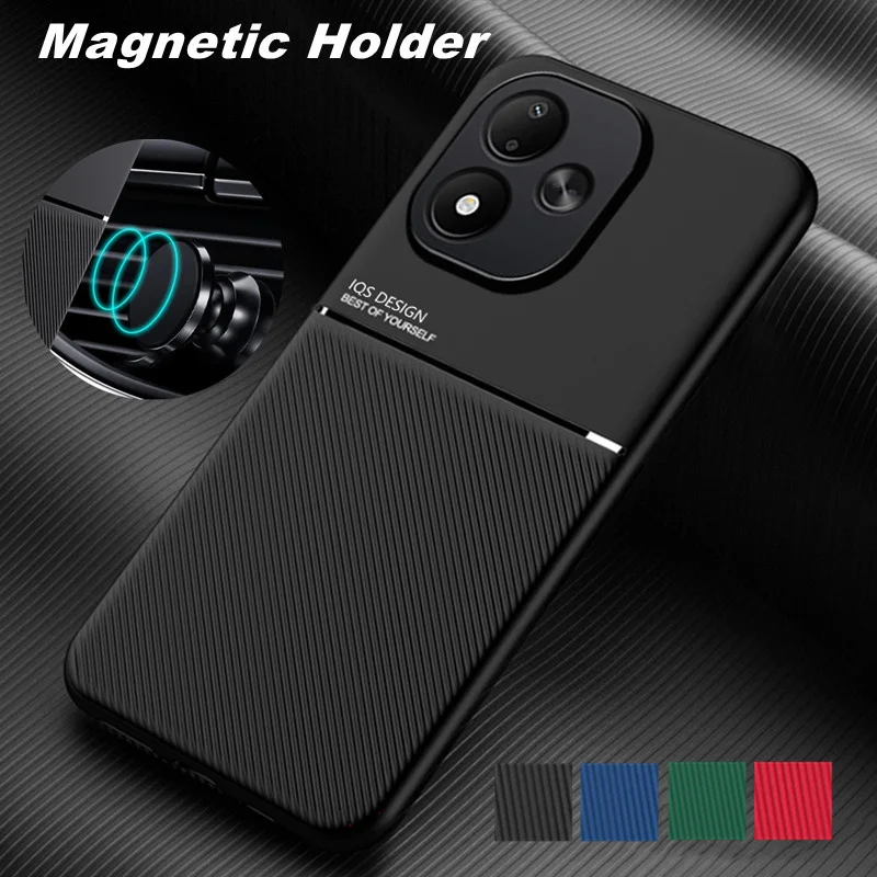 Magnetic Texture Shockproof Silicone Car Case - Soft Protective Cover
