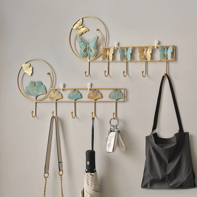 Metal Butterfly Crafts Ornaments Hook Gifts Wall Decor Door Hanger Decoration Hooks Iron Art Hanger for Home Clothes Hats Keys