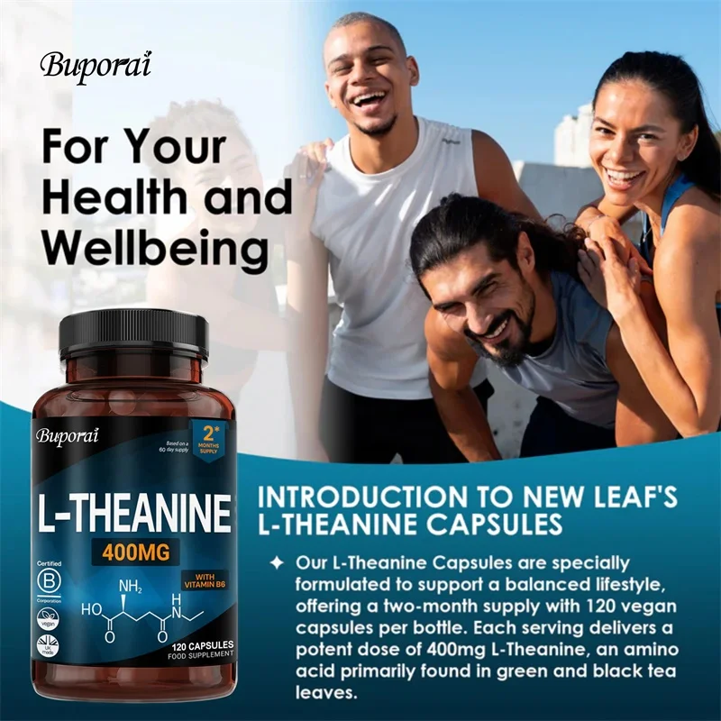 L-Theanine 400MG - Contains Vitamin B6 To Support Normal Mental Function, Concentration & Relaxation, and Improve Sleep Quality 6