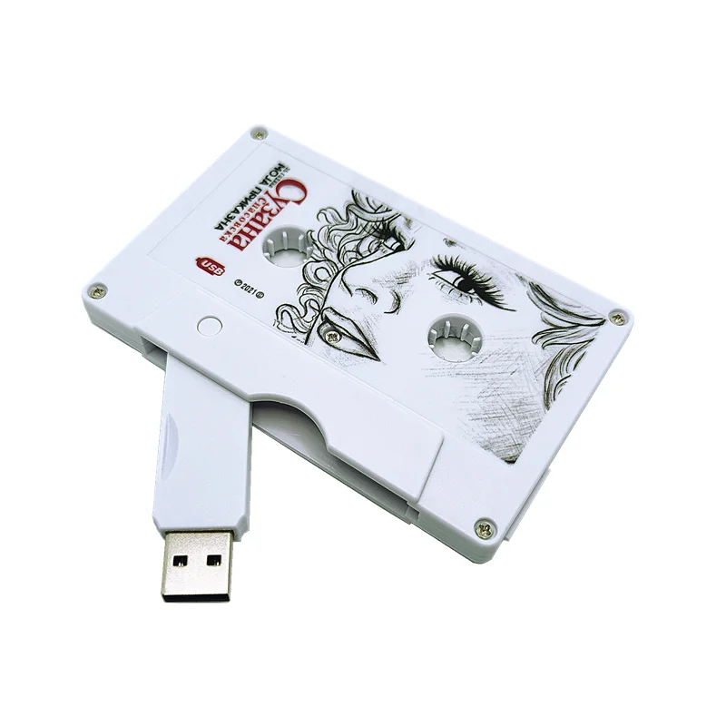 Livre Personalizado Estúdio Logotipo Retro Áudio Fita Magnética Modelo Usb2.0 Flash Drive 4gb 8gb 16 32 64gb 128gb de Memória Vara 10 Peças Lote - Imagem 3