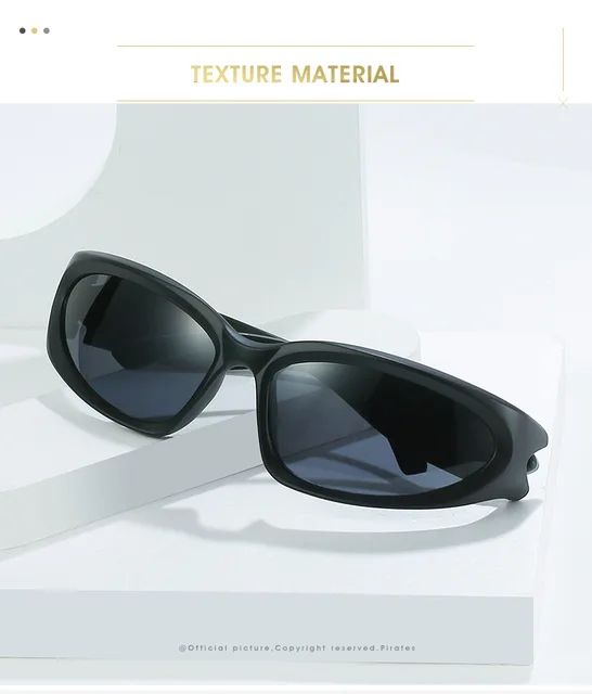 Adult Sunglasses Futuristic Integrated Rectangle Sense of Future