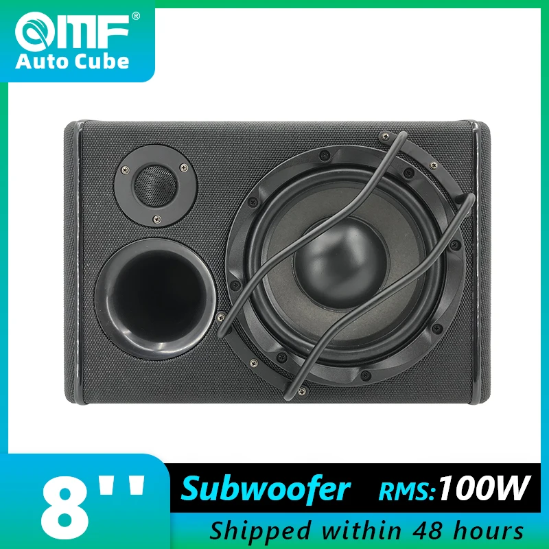 Auto Cube 8 Pollici 100W Subwoofer Attivo Per Auto Wireless Bluetooth Amplificato Subwoofer Amplificatore Audio Zc-T8D Sistema Audio Per Auto