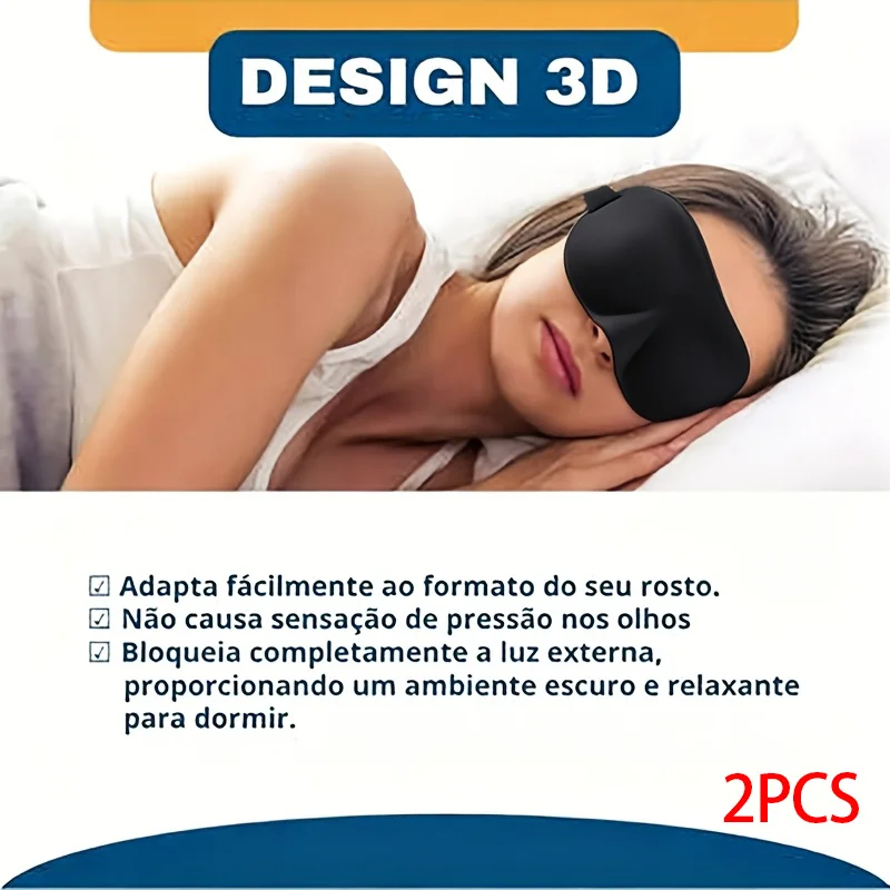 3D Blackout Eye Mask - Skin Friendly, Breathable Sleep Aid for Yoga, Travel, and Napping