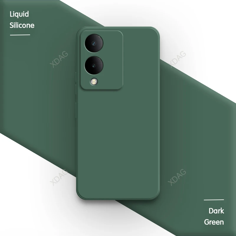 Original Liquid Silicone Soft Phone Case with Camera Protection - Fashionable Simple Back Cover
