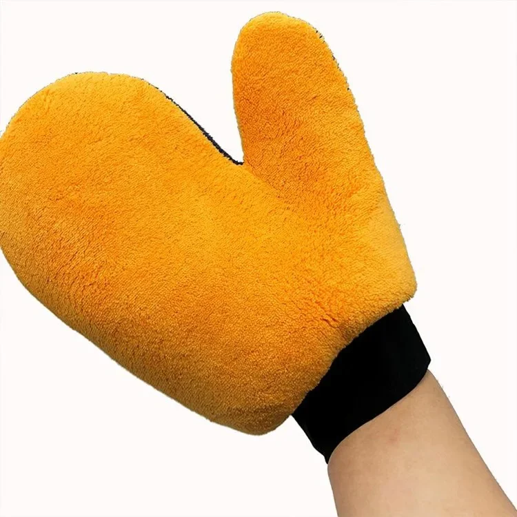 Car Washing Gloves Plush Soft Microfibre Car Cleaning Brush Water Absorption Body Washing Glove DusterLabor Clearner Supplie
