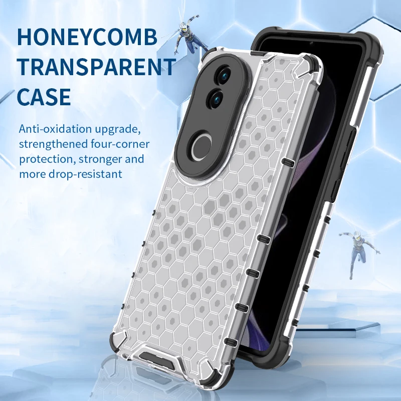 Shockproof Honeycomb Series Hybrid Phone Case - Durable PC+TPU Protection