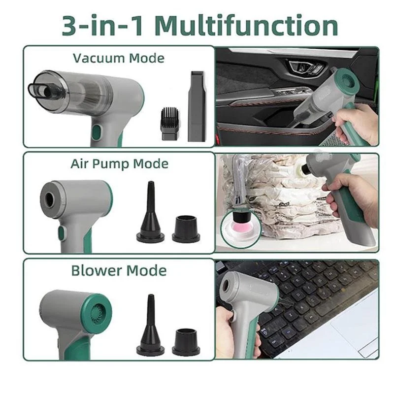 200000Pa Car Vacuum Cleaner 3 in 1 Wireless Portable Vacuum Cleaner Handheld Pump For Home Electronic Car Accessories
