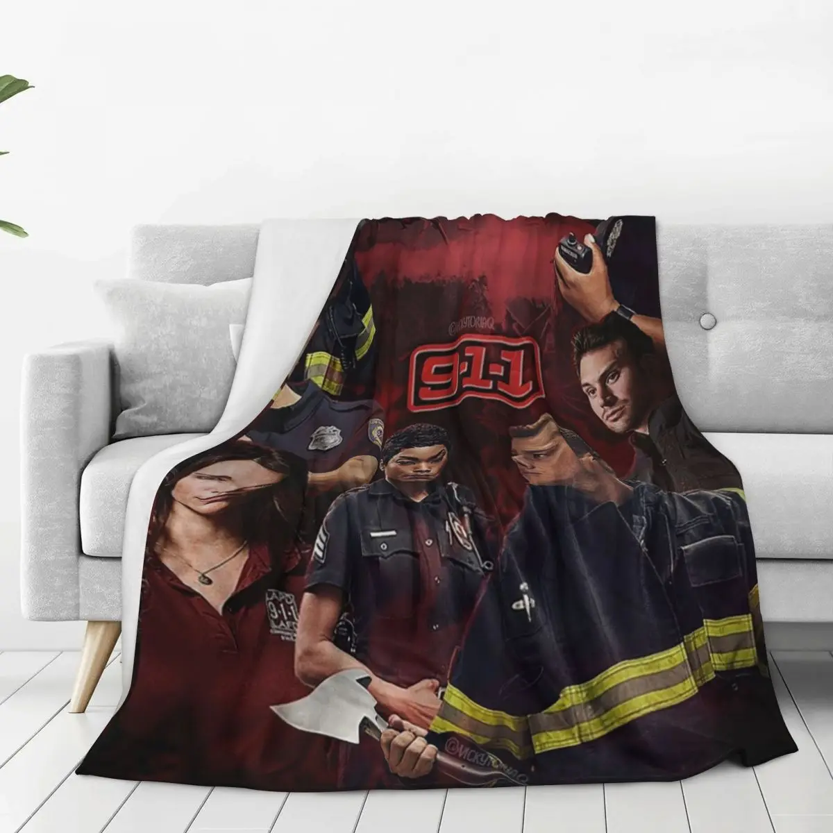 9-1-1 - Red Glare Blanket Flannel Super Soft Throw Blankets Sofa Throw Blanket For Couch Bedding Office Throws Bedspread Quilt 2