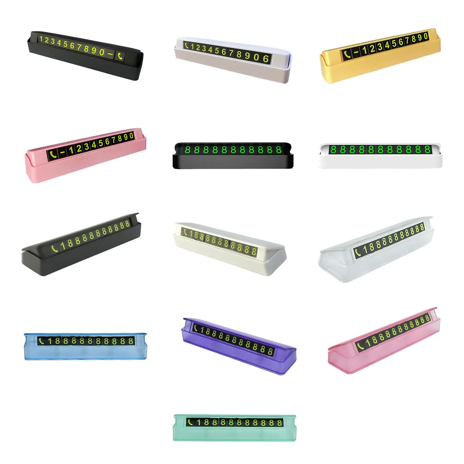 

Автомобильная Временная табличка с номером телефона, легкая карта с номером телефона