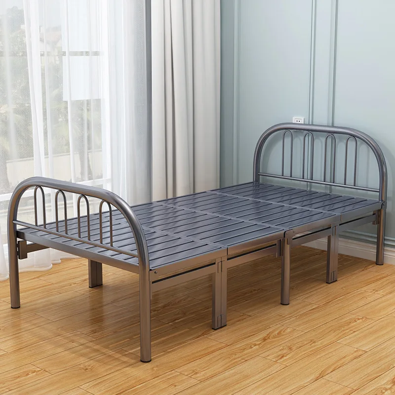 thumbnail image 1 of Muebles de cama individual de metal plegables duraderos modernos al por mayor para dormitorios, hoteles, escuelas, hospitales, 1 of 3