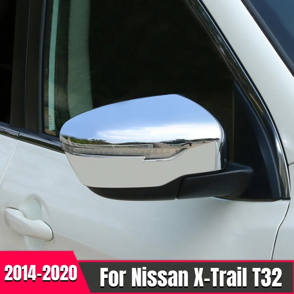 

Chrome/Carbon Car Rearview Mirror Trim Cover Rear View Mirror rain eyebrow For Nissan X-Trail X trail T32 2014-2020 Accessories