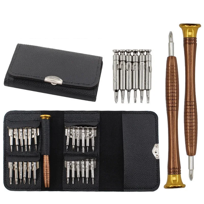 

25 IN 1 Manual Tools Drills Precision Screwdriver Set Professional Hand Multifunction Diy U Shaped Mechanical Impact Drill