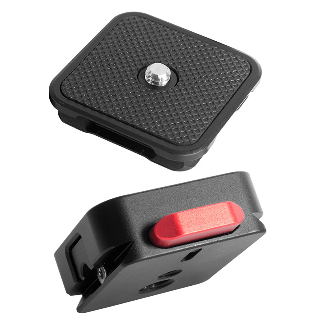 NEEWER Kit De Placa De Liberación Rápida Tipo Arca, Adaptador De Montaje De Cámara DSLR De Cuatro Ranuras Laterales Compatible Con Arca Swiss, Roscas De 1/4 Pulgadas Y 3/8 Pulgadas Para