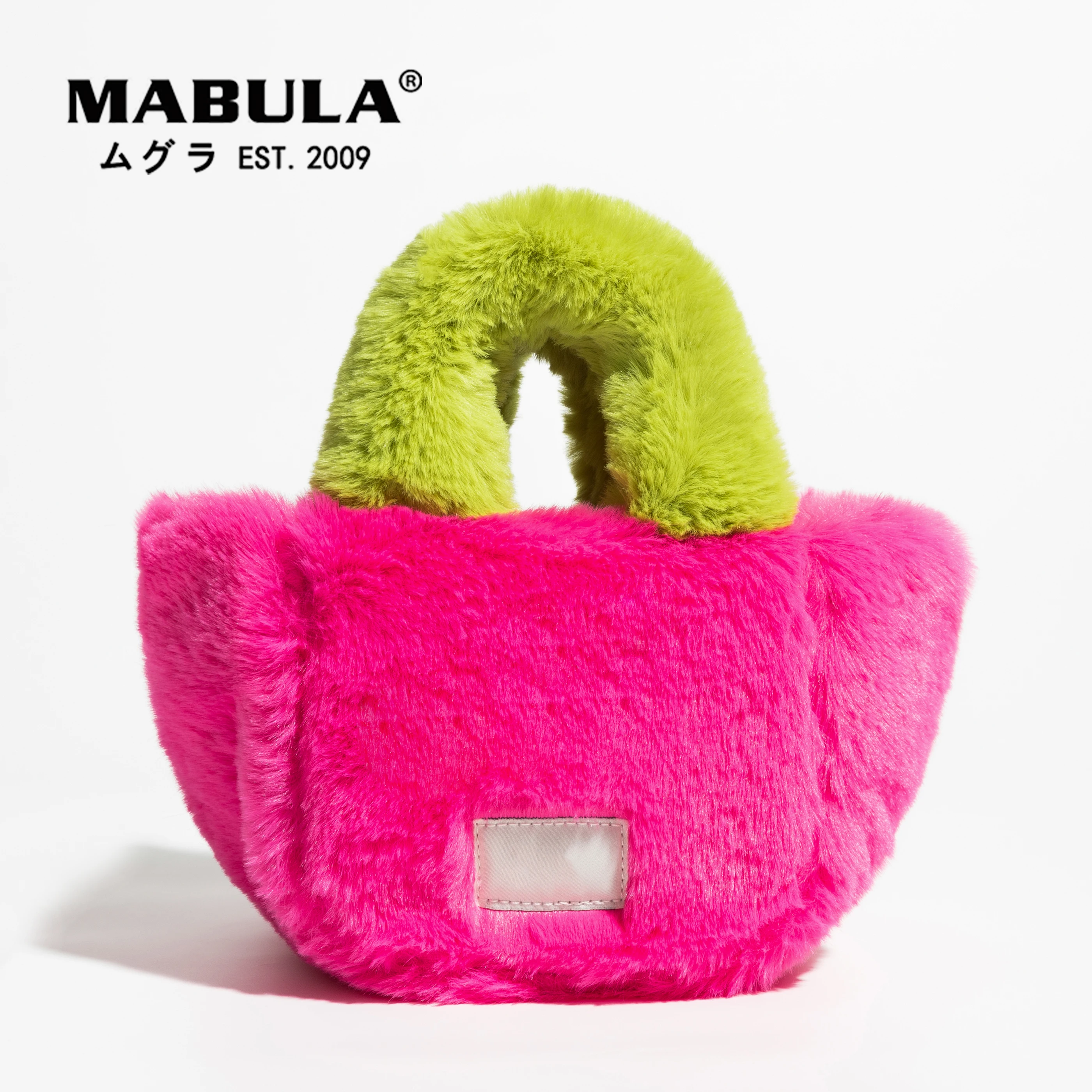 

Модная женская маленькая сумка-тоут MABULA из искусственного меха с клиньями, цветная сумка с ручками, сумочки для телефона, простые дизайнерские сумки через плечо