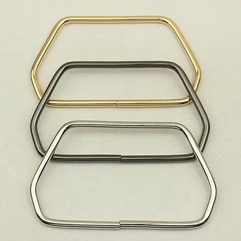 Maniglia in metallo trapezoidale esagonale da 11,7 cm per borse Borsa fai da te Accessorio Borsa Tracolla Oro Argento Telaio per borsa Hardware per bagagli