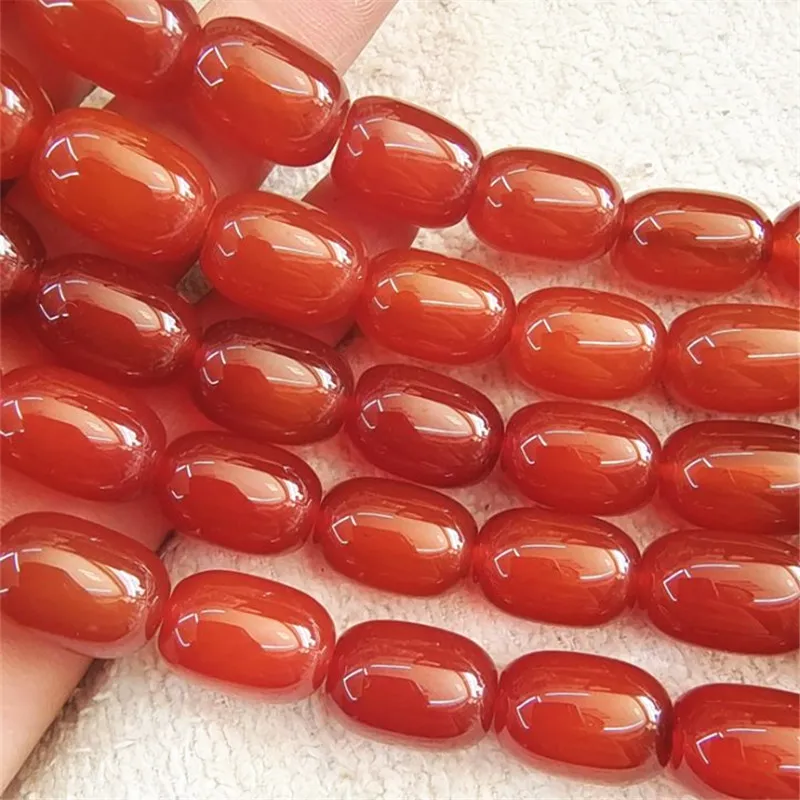 

1 String Natural Carnelian Red Agate Stone AAAA Quality Drum Shape 10X14MM 13X18MM DIY Jewelry Accessories Good Selling