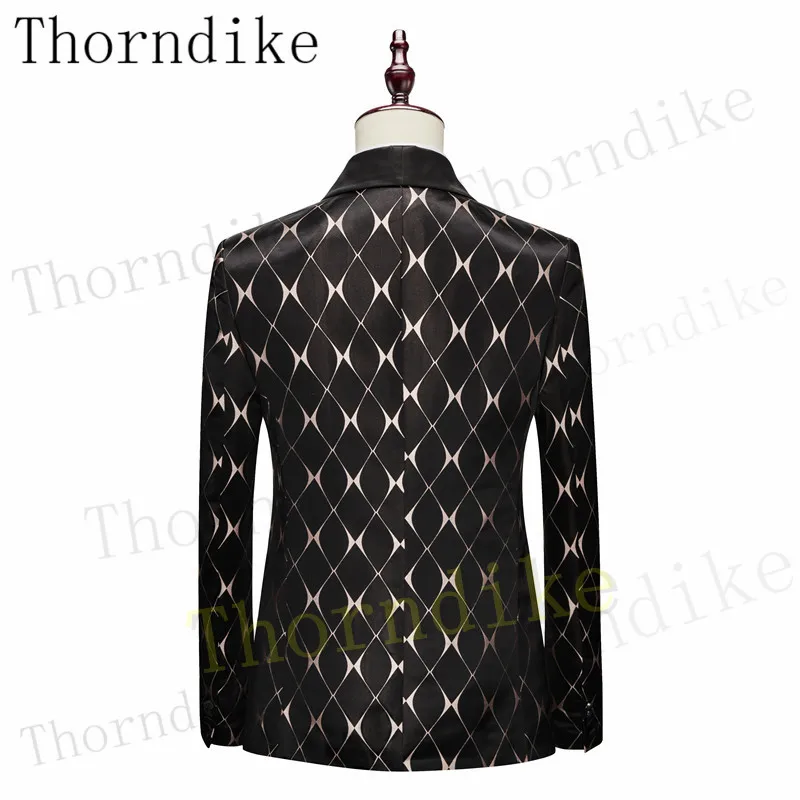Thorndike 2022 Men's Suit Fashion Formal Business Slim Fit 3-Pieces Blazers  Men's Tuxedo Wedding Men Suits Groom Suit 3