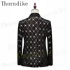 Thorndike 2022 Men's Suit Fashion Formal Business Slim Fit 3-Pieces Blazers  Men's Tuxedo Wedding Men Suits Groom Suit 3