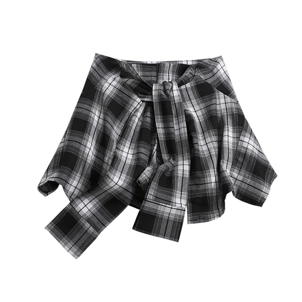 Harajuku Plaid Skirt Women High Waist Mini Skirts Shorts Summer Kawaii School Girl Vintage Casual Streetwear Korean Fashion