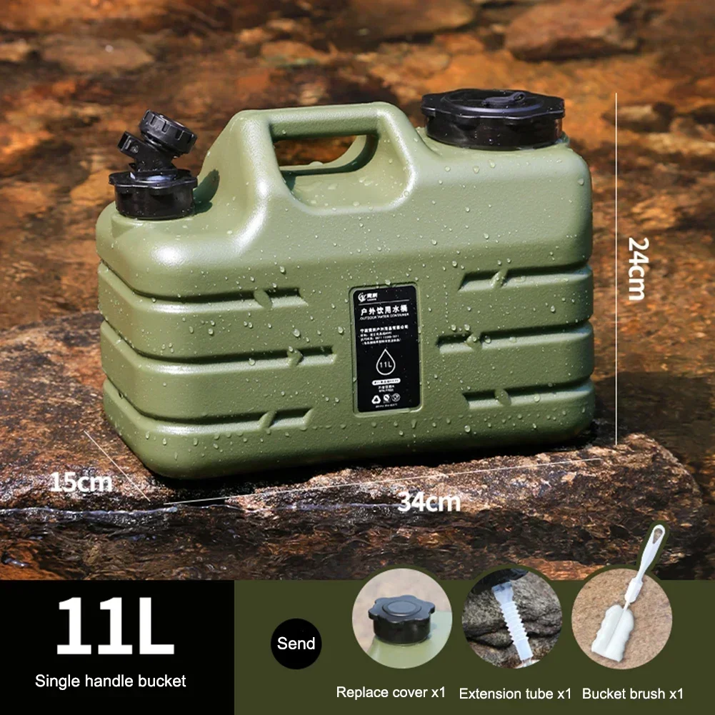 Car 11L Water Bucket Outdoor Camping Water Bin Large Capacity Portable Container Detachable Faucet No Leakage