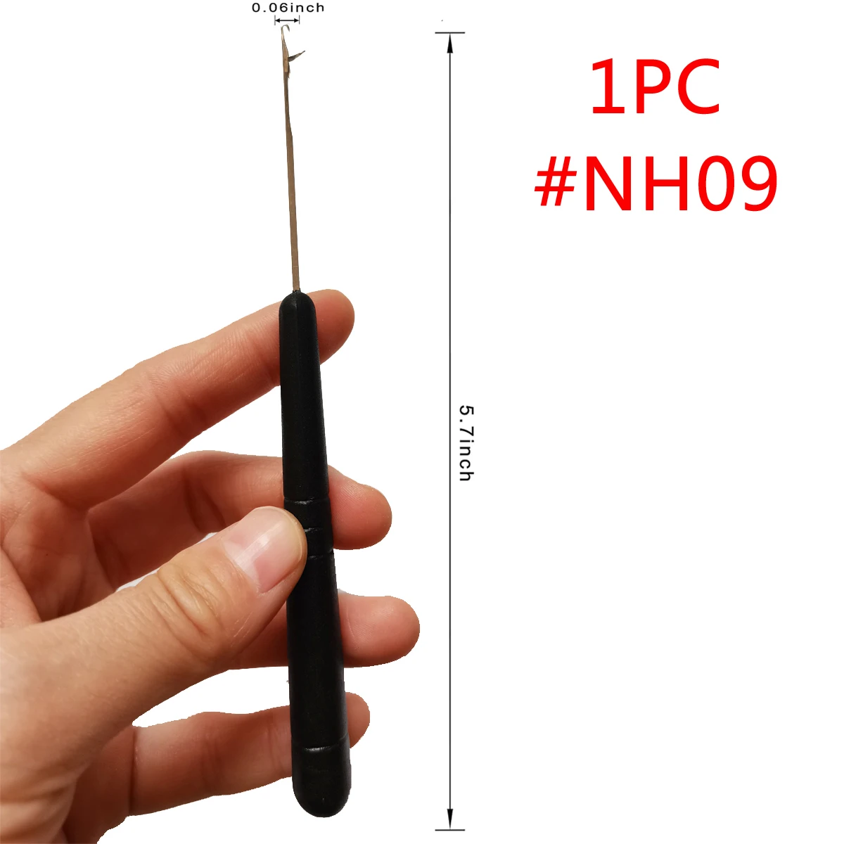 Crochet Hooks Hair Extensions Tool 1Pc Plastic Latch Hook Hair Crochet Hook Bent Latch Crochet Needle For Hair Extension