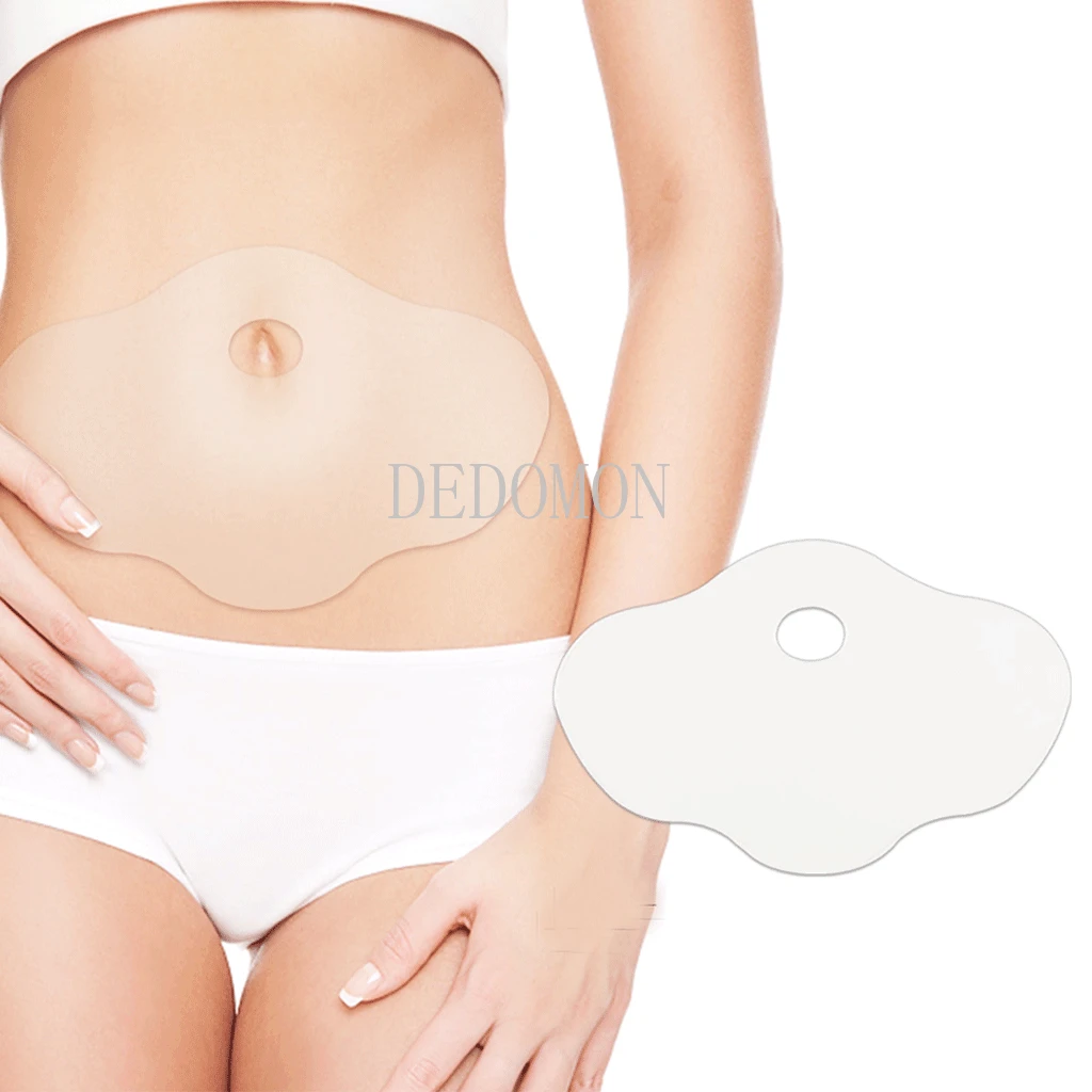 Reusable Silicone Care Abdomen Pad Belly Tape Wrinkle Pads for Navel Wrinkle Treatment Prevention Anti Remover 1Pcs