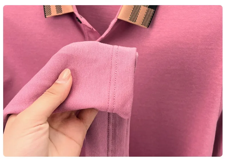 High quality striped lapel short sleeve T-shirt men's summer comfort fashion trend loose casual new breathable luxury polo shirt 41 S6adfb49152324a5ba9527005892bc400N