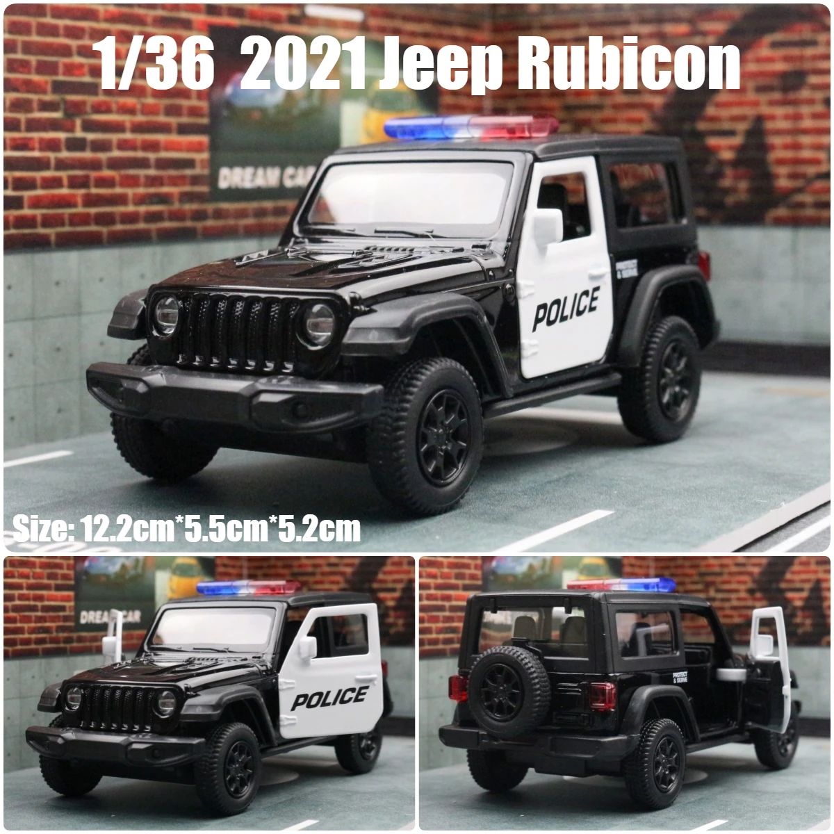 1/36 Jeep Wrangler Rubicon Off-Road Toy Car RMZ CiTY Diecast