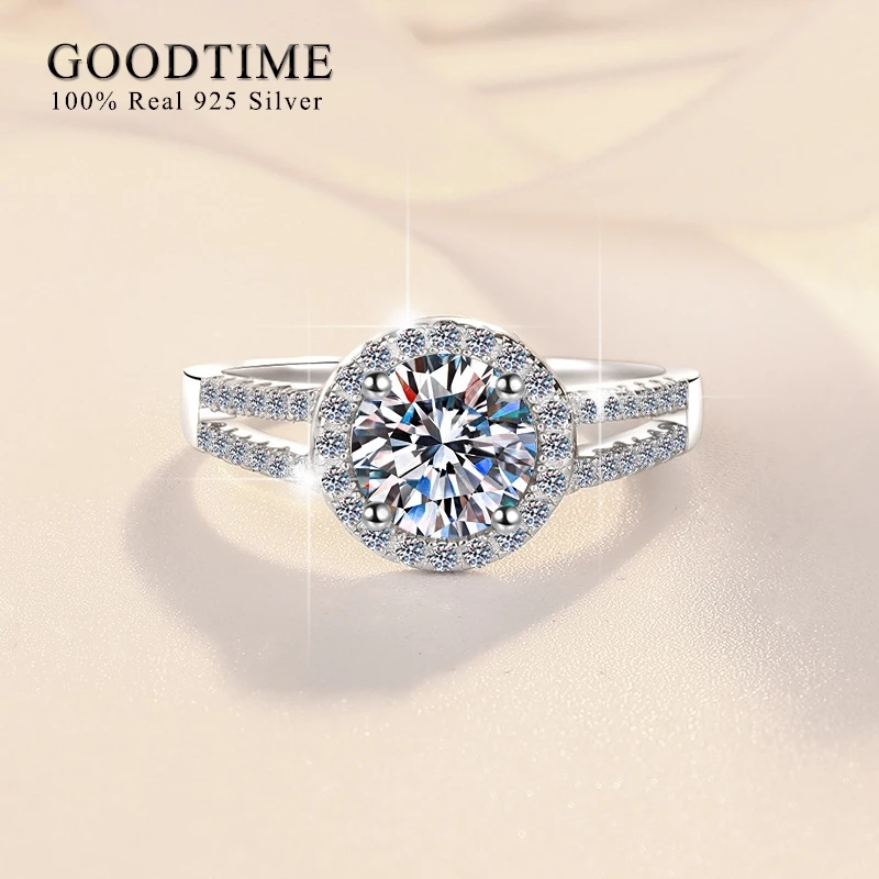 Fashion Jewelry 100% 925 Pure Sterling Silver Engagement Ring For Lover Zirconia Moissanite Wedding Band Women Anniversary Gift - 2