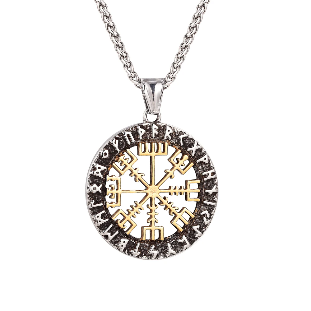 Collana con ciondolo in acciaio inossidabile Viking Odin da uomo