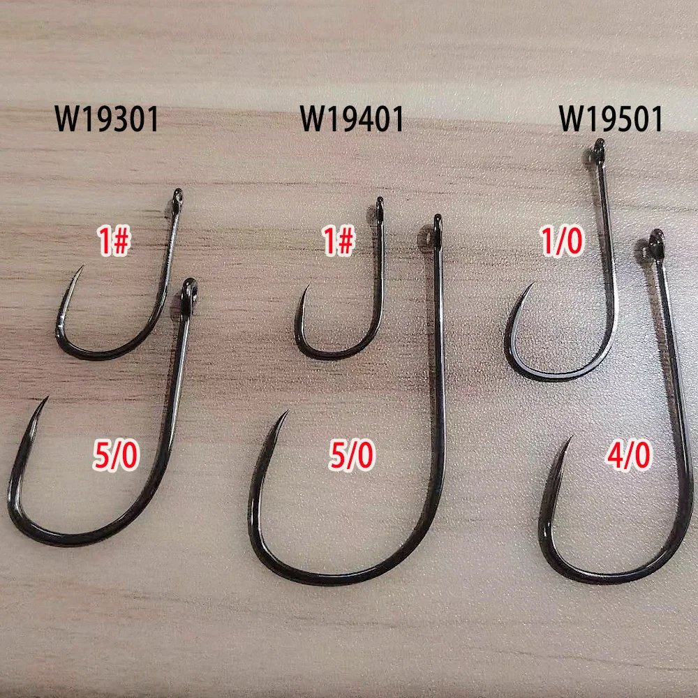 Pack de 50 pièces hameçons sans barbelés de haute qualité tige incurvée Pack de 50 pièces hameçons sans barbelés de haute qualité tige incurvée