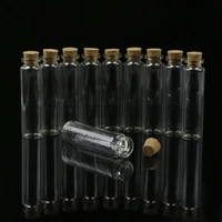 10 Pcs 20ml 22*80mm Empty Tiny Small Clear Cork Message Glass Bottles Vials Wholesale 2