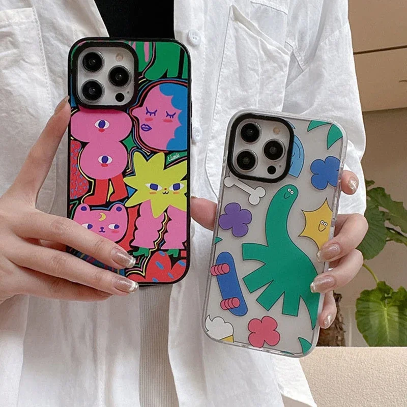 

Cute Dinosaur 2.0 Acrylic Phone Case Cover for IPhone 11 12 13 14 15 Pro Max Case for IPhone 15 Pro Max