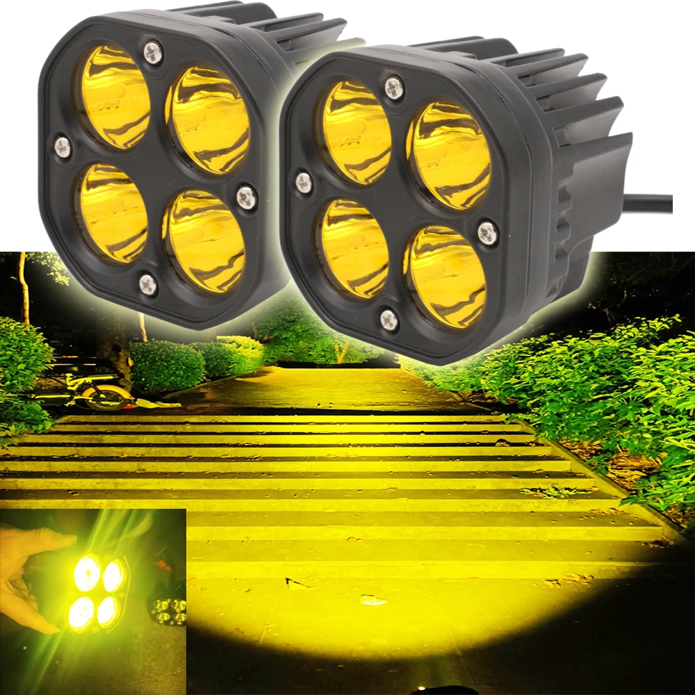 

For Raptor F150 fog Lamp For Wrangler A-pillar Lamp Column 3000K Yellow Light Modified Off-road motorcycle auxiliary light