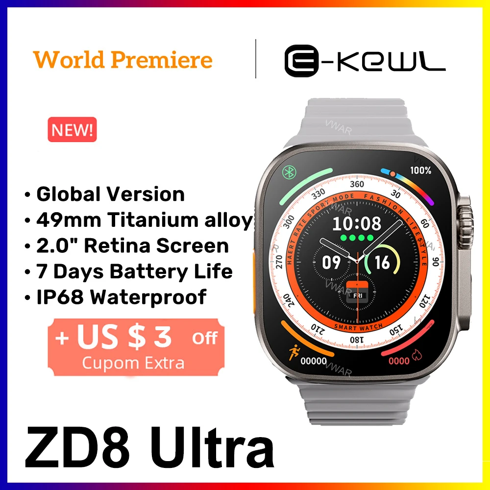 ZD8 Ultra Smart Watch Series 8 49mm Titanium Alloy Body 2 0 inch Retina Screen BT
