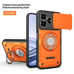Custodia per telefono con anello magnetico 360° e copertura scorrevole per l'obiettivo della fotocamera