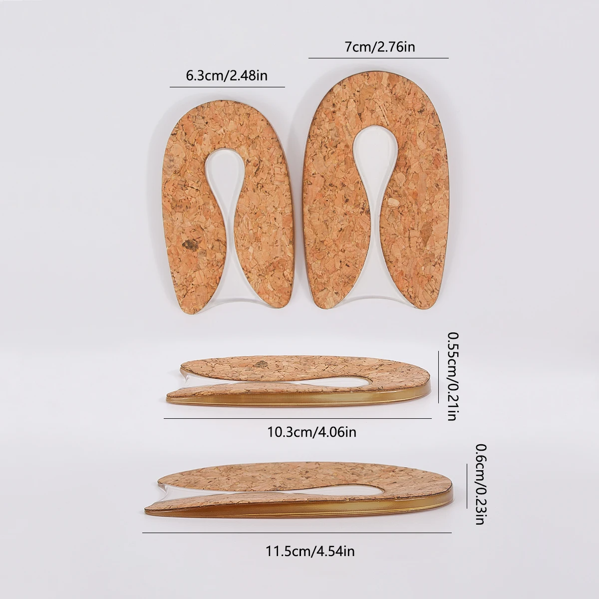 1 pairs Silicon Gel U-Shaped Spur Cup Heel-Plantar Fasciitis Cushion Remission Correction U-Shaped Heel Pad