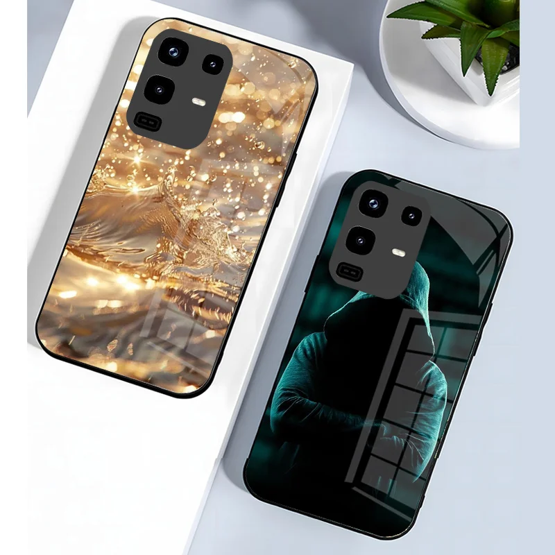 Premium Shockproof Phone Case with Tempered Glass Shell - Enhanced Protection and Style