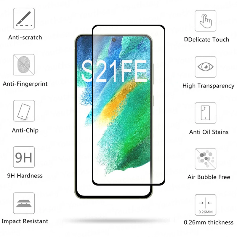 Premium Tempered Glass Full-Cover Screen Protector Lens Film