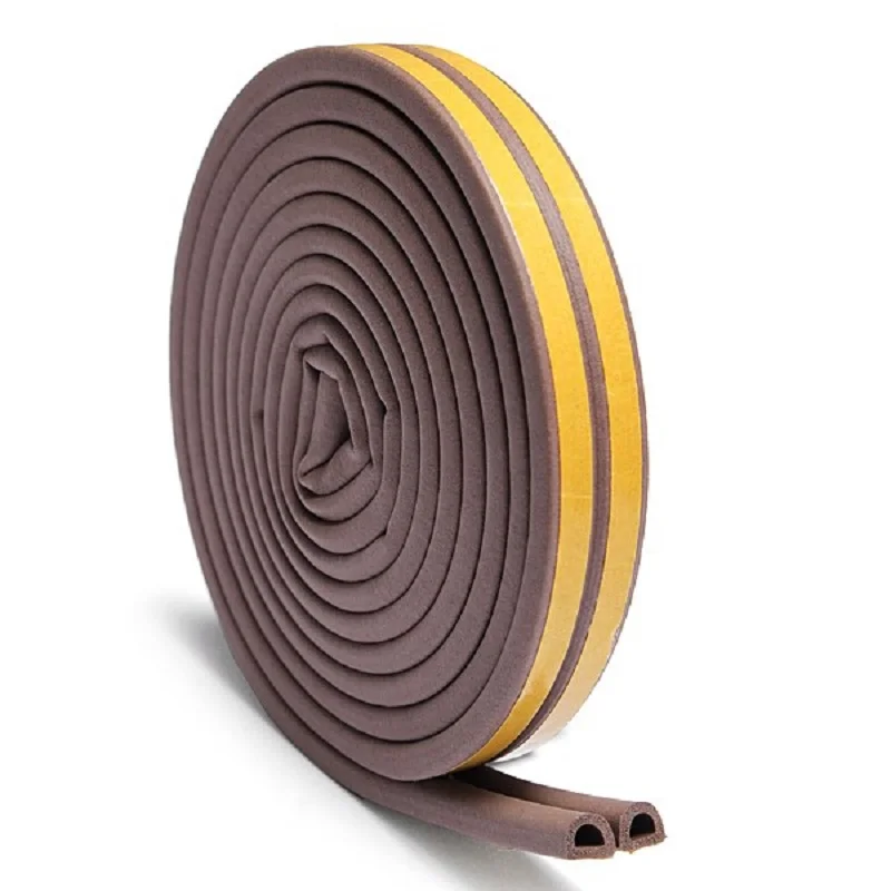 DIPE Self-adhesive Door And Window Sealing Strip Glass Window Anti-collision Rubber Strip Foam Sound Insulation 5 Meters door seal strip sealing strip tape window seal strip sealing strip rubber seal strip rubber door weatherstripping door weatherstripping silicone seal strip