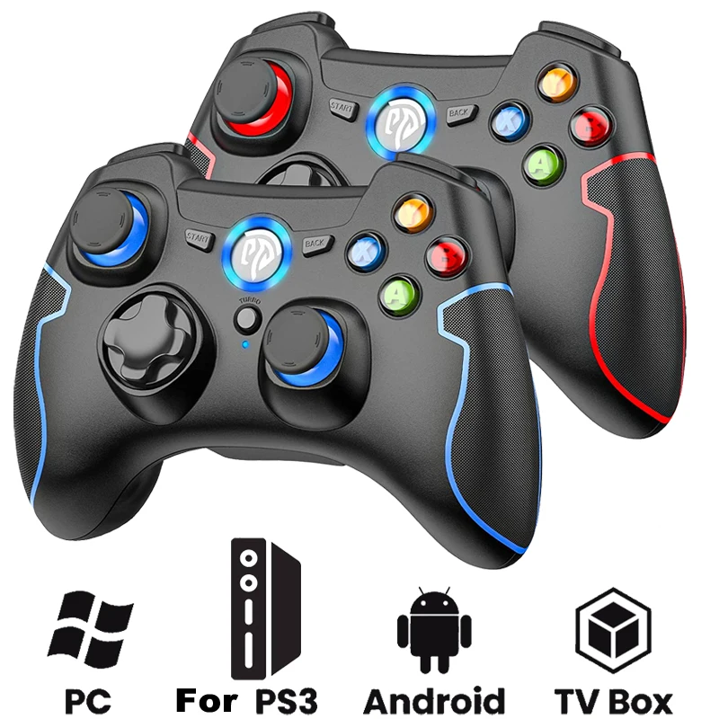 Controle de pc sem Fio para Computador Esm para Windows Vibração Dupla Ps3 tv Box Telefone Android Controlador Joystick Gamepad