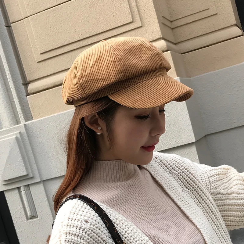 Moda donna artista Vintage Newsboy Cabbie berretto con visiera berretto  caldo Baker Boy visiera cappello berretto piatto|Women's Newsboy Caps| -  AliExpress
