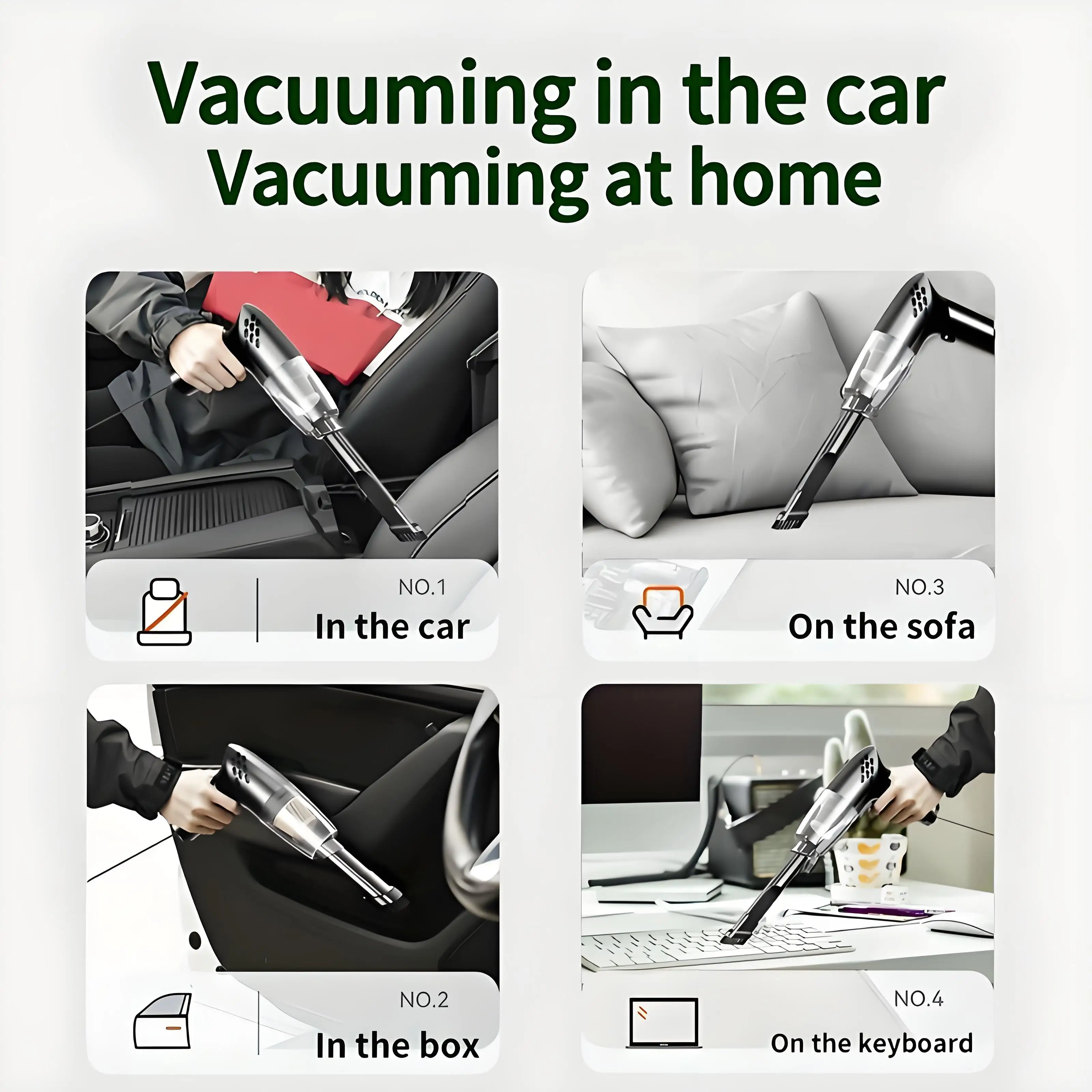 Car Vacuum Cleaner 2980000 RPM High Power 380W Professional Portable Vacuum Cleaner with Dual Use for Blowing and Drying
