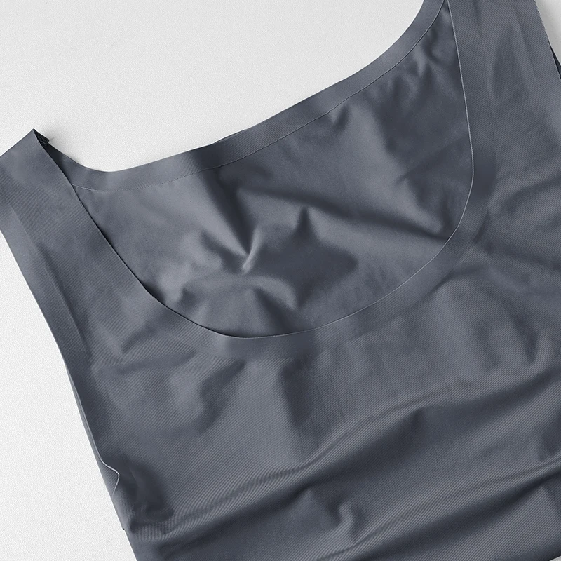 Men Underwear Men Undershirt Waistcoat Men Ice Silk Seamless Wear Undershirt