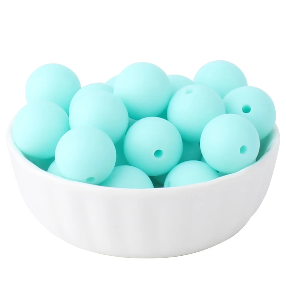20-Piece Set of Mixed Size Silicone Beads for DIY Jewelry and Craft Projects