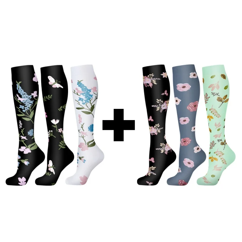 Compression Socks for Outdoor Sports - Calf Support & Swelling Relief (3 Pairs)