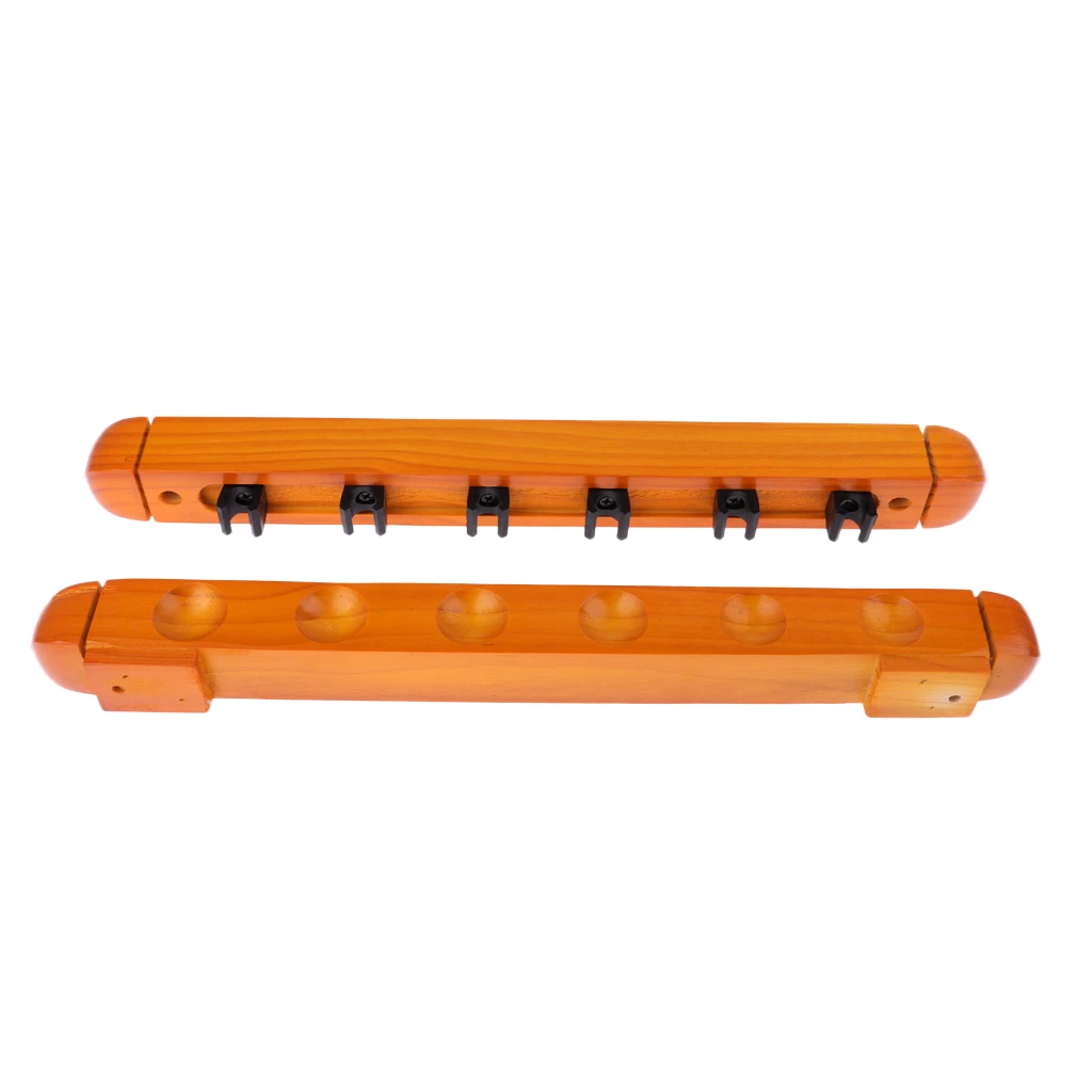 6 Clip Porta Stecca Da Biliardo E Canna Da Pesca - Supporto A Parete In Plastica Nera - 4