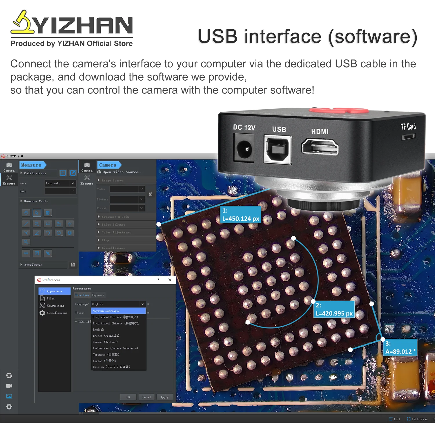 最新Windows✧大容量640G✧CORE-I5✧カメラ✧HDMI✧メモリ4G YIZHAN 60MP 48MP 4K USB HDMI VGA Digital Video Monocular