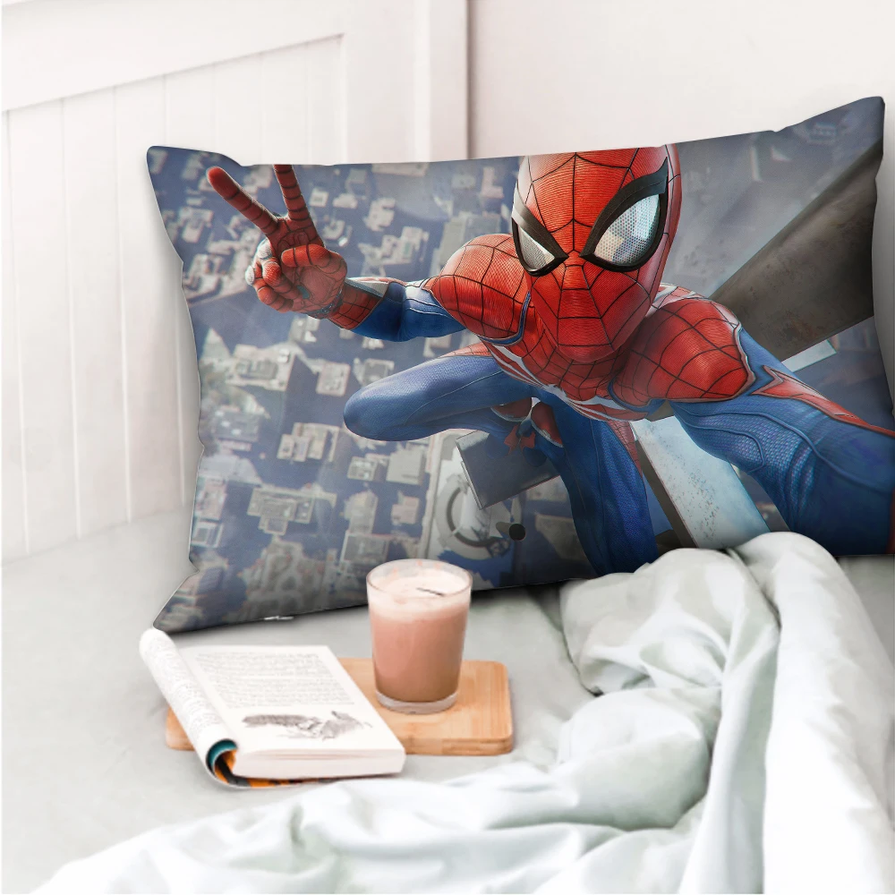 Taie d'oreiller Spiderolk Marvel Anime pour enfants, décoration d'intérieur, housses de coussin de dessin animé, décoration de chambre, salon, canapé