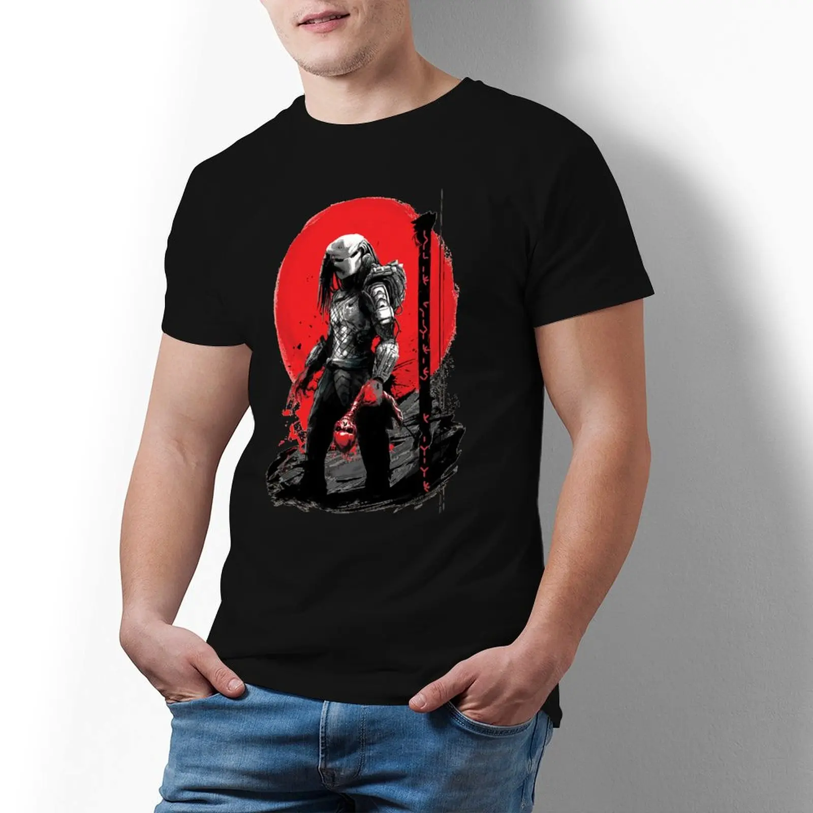 Hunters Moon T Shirt Uomo Predator Classic Y2K Funny 100% Cotone Magliette Beach Girocollo Novità Tee Shirt Stampa Top Oversize